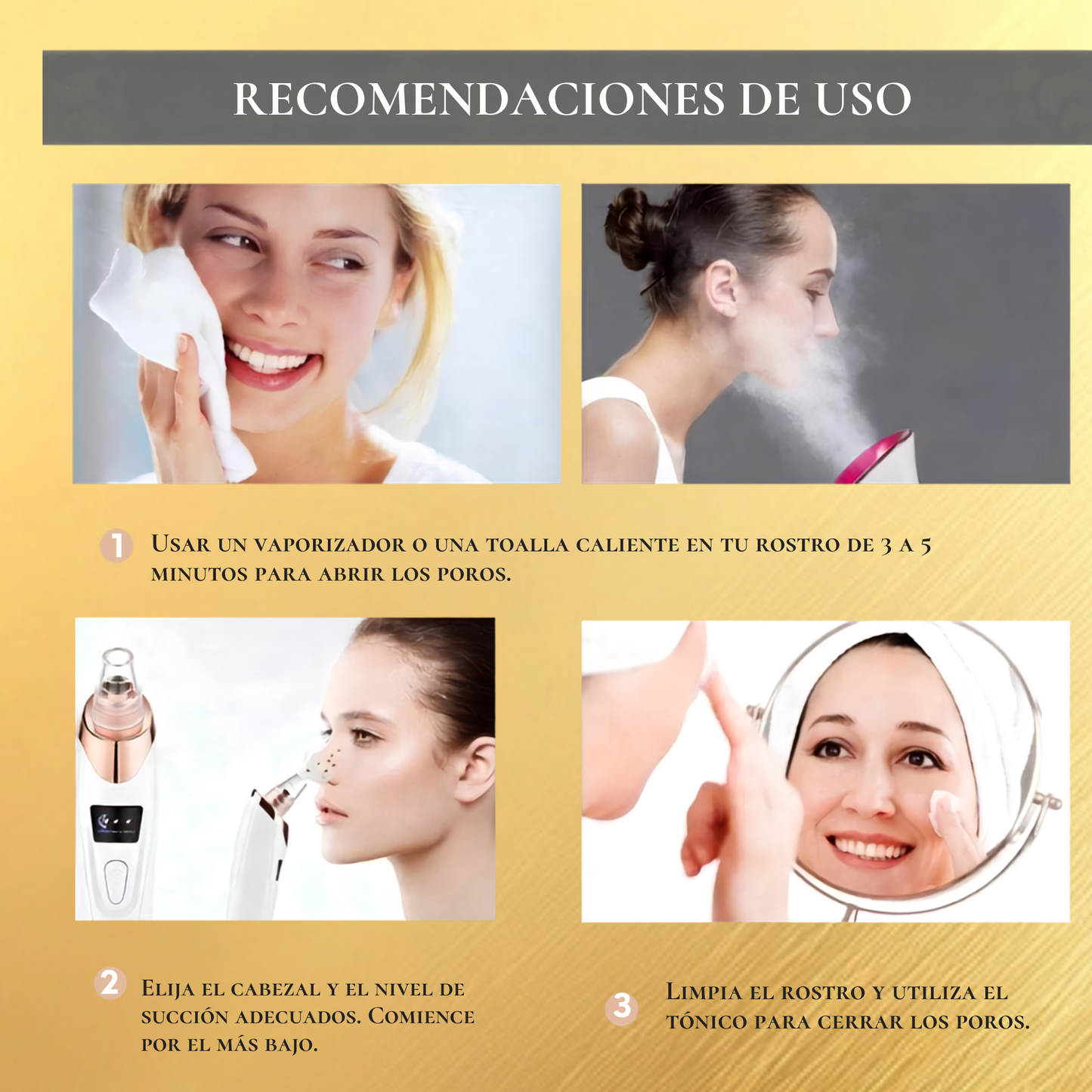Limpiador facial extractor de imperfecciones