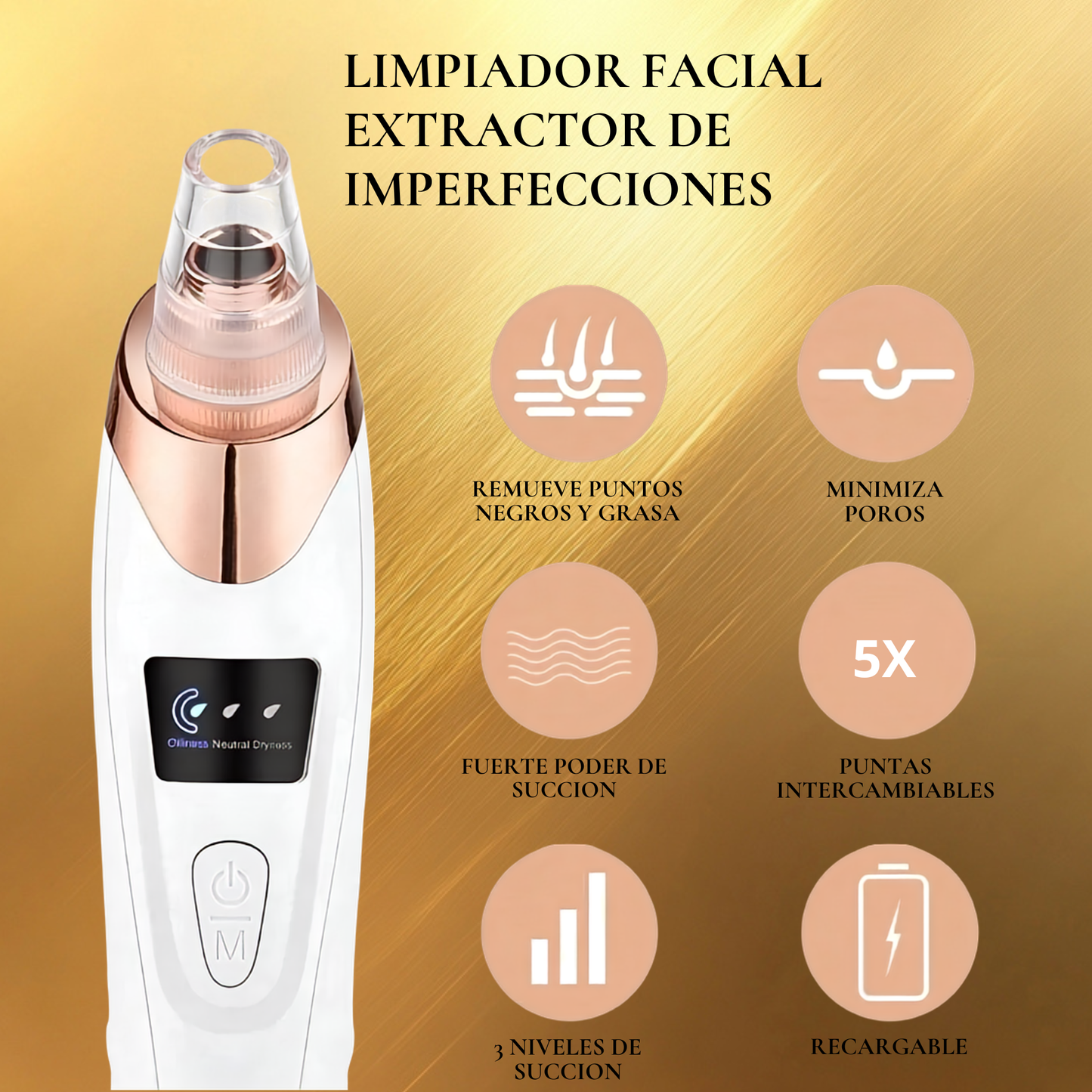 Limpiador facial extractor de imperfecciones